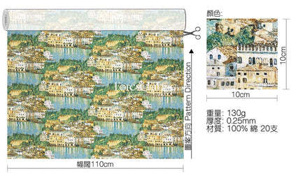 cotton - Gustav Klimt Lake fabric - FO:REST Fabric 布恩堂Liberty fabrictana lawnjapanese fabricykk zipper