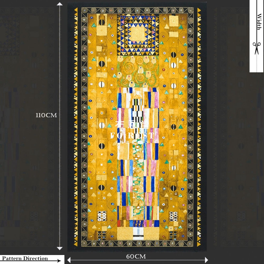 Cotton - Gustav Klimt The Knight Stoclet Frieze Fabric