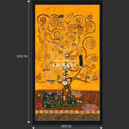 cotton - Gustav Klimt Tree of Life Panel fabric - FO:REST Fabric 布恩堂Liberty fabrictana lawnjapanese fabricykk zipper
