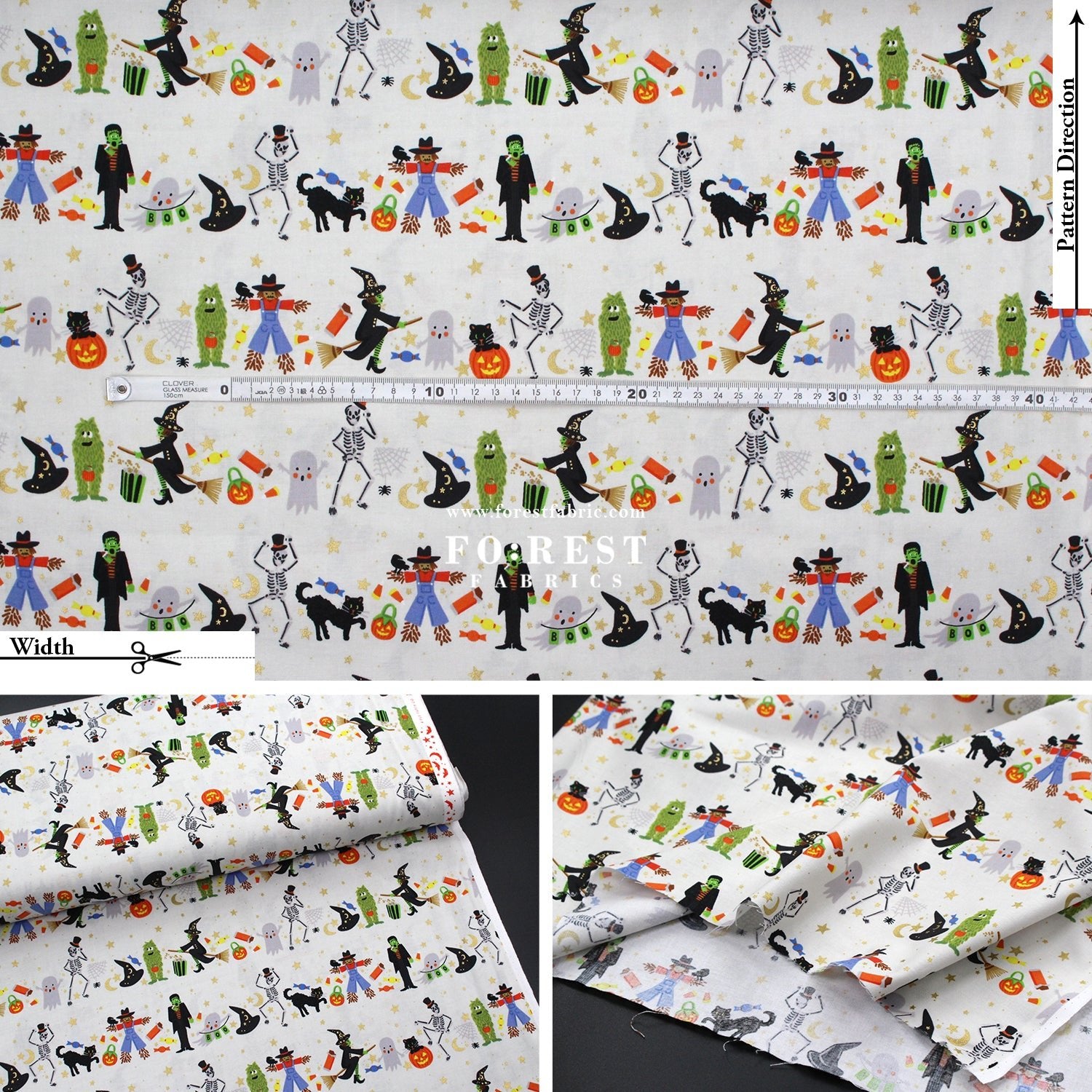 cotton - Halloween Parade fabric - FO:REST Fabric 布恩堂Liberty fabrictana lawnjapanese fabricykk zipper