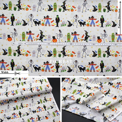 cotton - Halloween Parade fabric - FO:REST Fabric 布恩堂Liberty fabrictana lawnjapanese fabricykk zipper