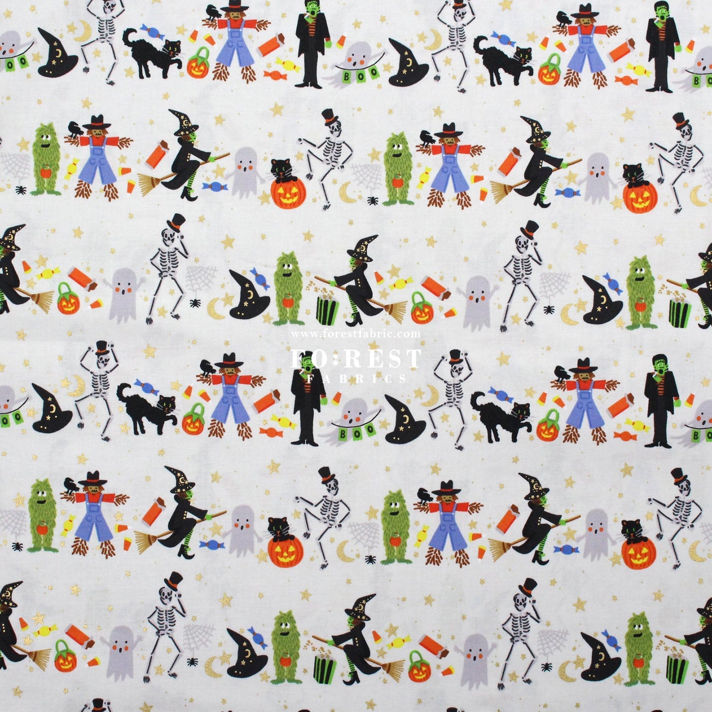 cotton - Halloween Parade fabric - FO:REST Fabric 布恩堂Liberty fabrictana lawnjapanese fabricykk zipper