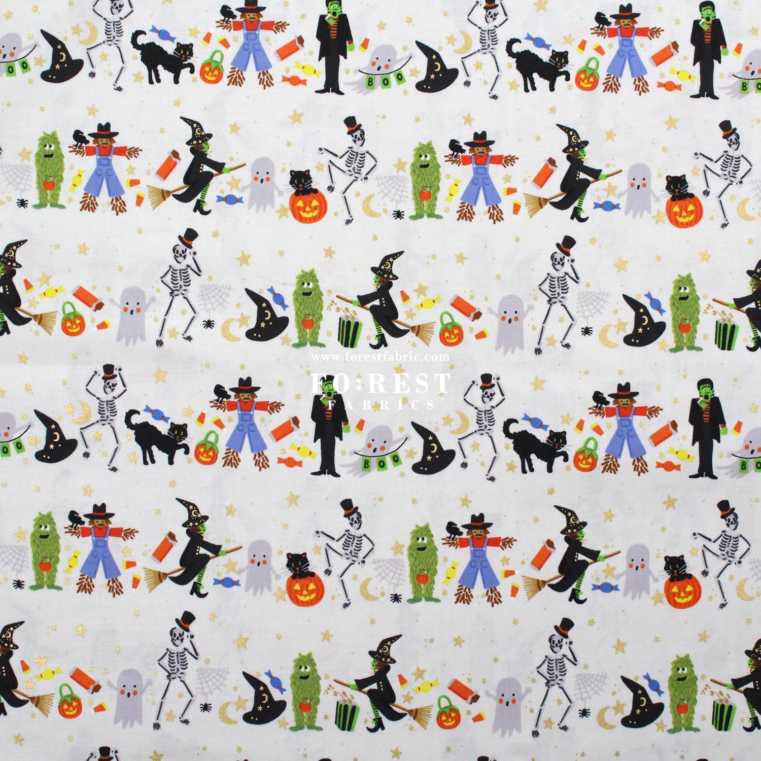cotton - Halloween Parade fabric - FO:REST Fabric 布恩堂Liberty fabrictana lawnjapanese fabricykk zipper