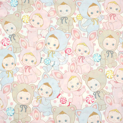 cotton - Happy PuniCandy fabric Natural - FO:REST Fabric 布恩堂Liberty fabrictana lawnjapanese fabricykk zipper