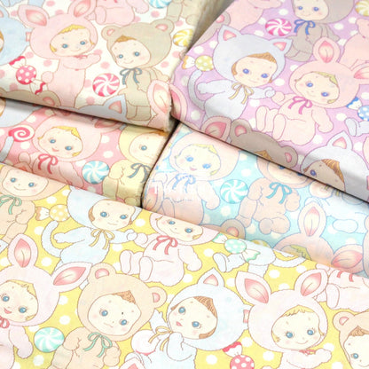 cotton - Happy PuniCandy fabric Natural - FO:REST Fabric 布恩堂Liberty fabrictana lawnjapanese fabricykk zipper