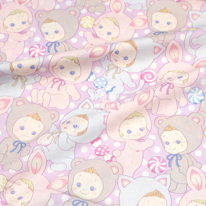 cotton - Happy PuniCandy fabric Purple - FO:REST Fabric 布恩堂Liberty fabrictana lawnjapanese fabricykk zipper