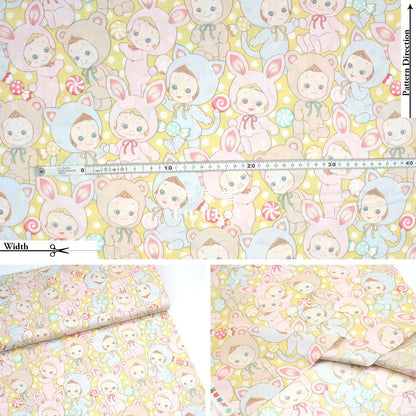 cotton - Happy PuniCandy fabric Yellow - FO:REST Fabric 布恩堂Liberty fabrictana lawnjapanese fabricykk zipper