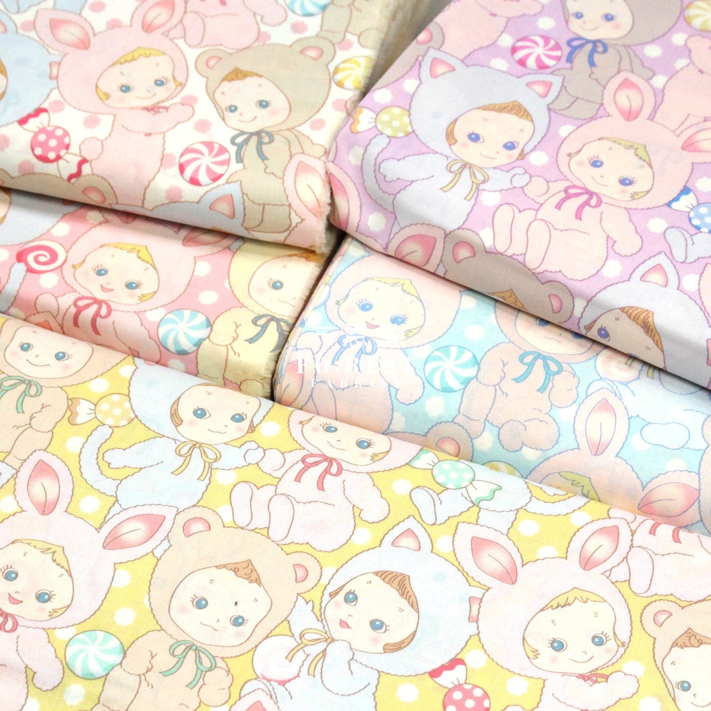 cotton - Happy PuniCandy fabric Yellow - FO:REST Fabric 布恩堂Liberty fabrictana lawnjapanese fabricykk zipper