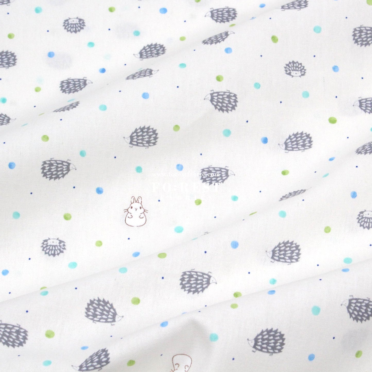 cotton - Hedgehog Rabbit fabric - FO:REST Fabric 布恩堂Liberty fabrictana lawnjapanese fabricykk zipper