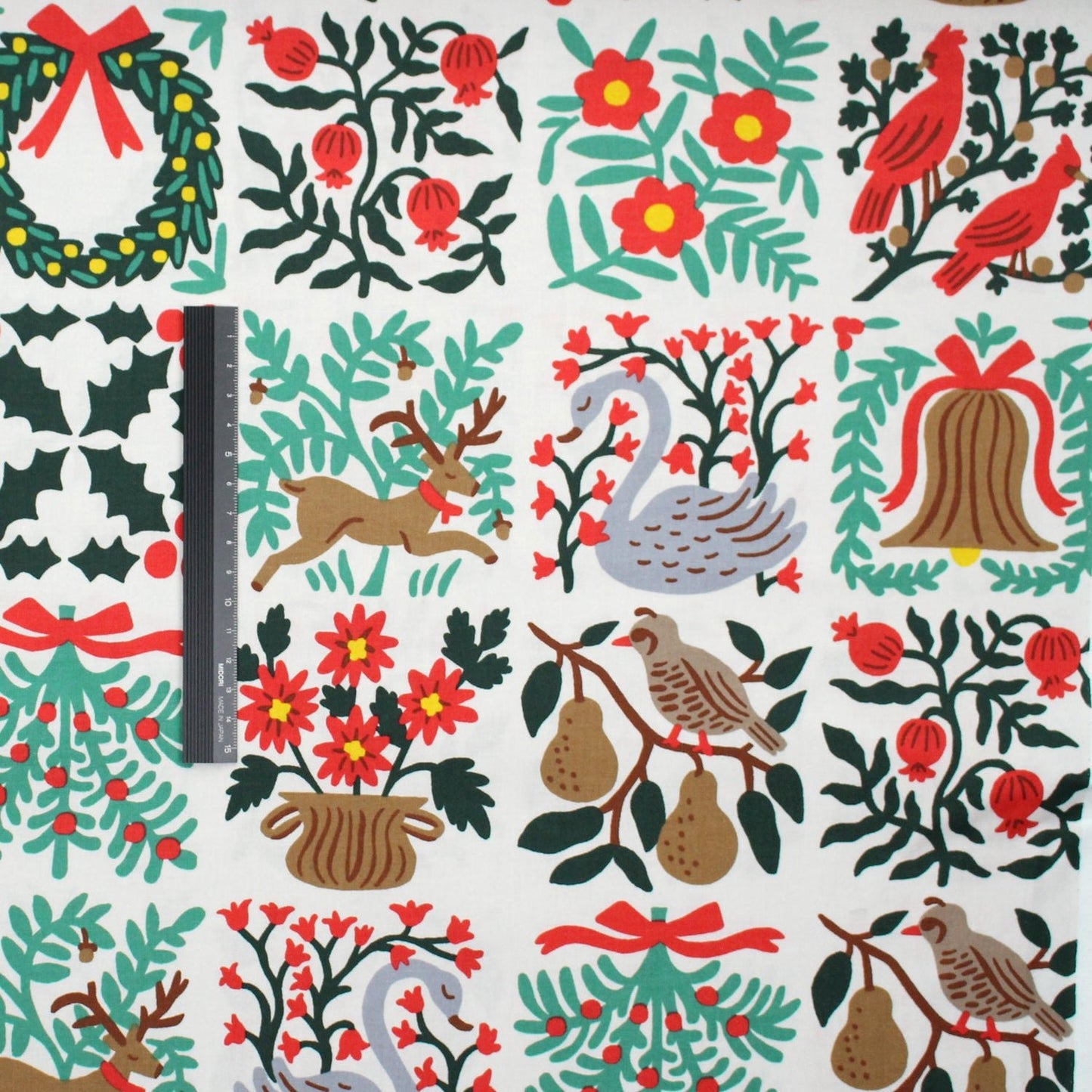 cotton - Holiday Tapestry Cream Large fabric - FO:REST Fabric 布恩堂Liberty fabrictana lawnjapanese fabricykk zipper