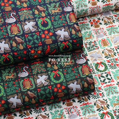 cotton - Holiday Tapestry Cream Small fabric - FO:REST Fabric 布恩堂Liberty fabrictana lawnjapanese fabricykk zipper