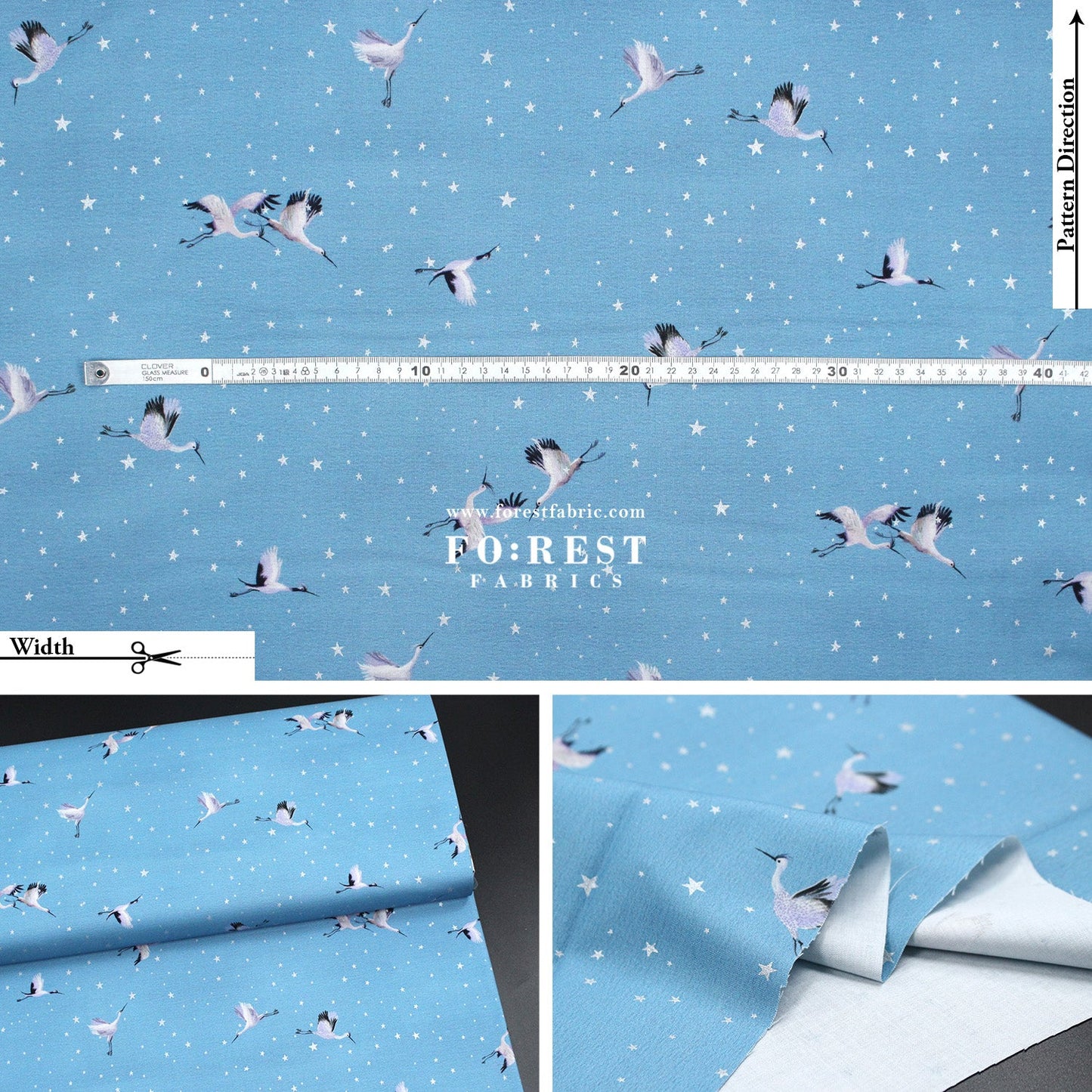 cotton - Ice Lake Sky Metallic fabric - FO:REST Fabric 布恩堂Liberty fabrictana lawnjapanese fabricykk zipper