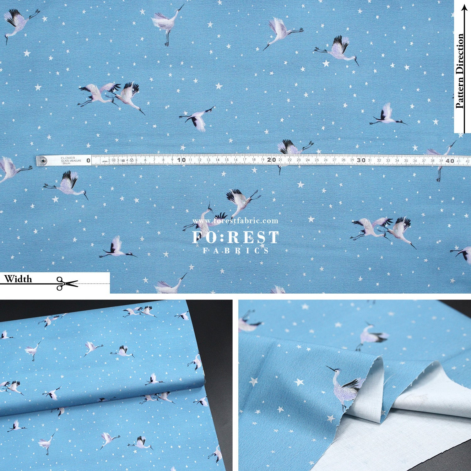 cotton - Ice Lake Sky Metallic fabric - FO:REST Fabric 布恩堂Liberty fabrictana lawnjapanese fabricykk zipper