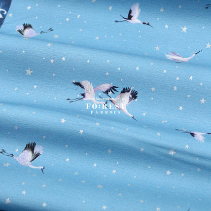 cotton - Ice Lake Sky Metallic fabric - FO:REST Fabric 布恩堂Liberty fabrictana lawnjapanese fabricykk zipper