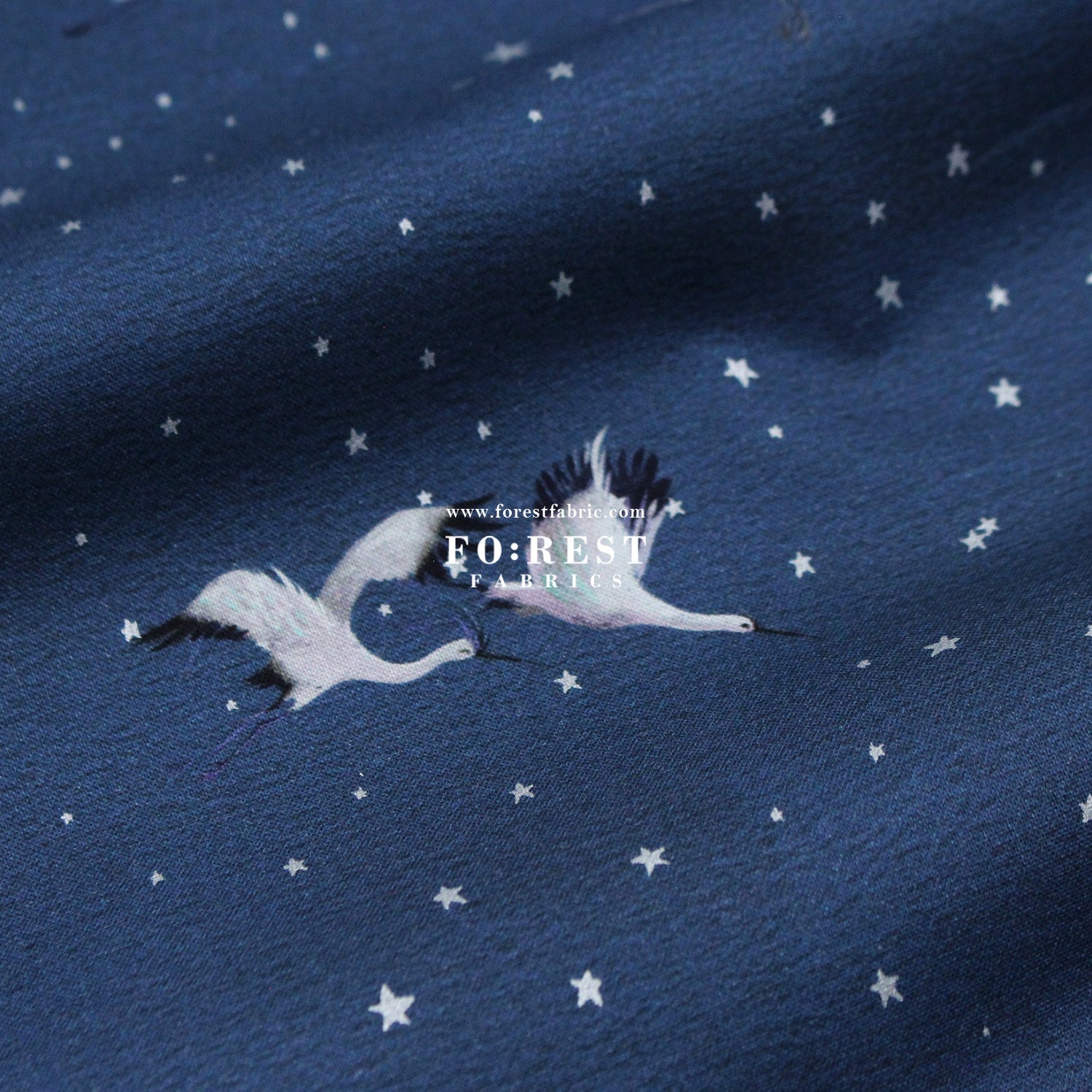 cotton - Ice Lake Starry Night Metallic fabric - FO:REST Fabric 布恩堂Liberty fabrictana lawnjapanese fabricykk zipper