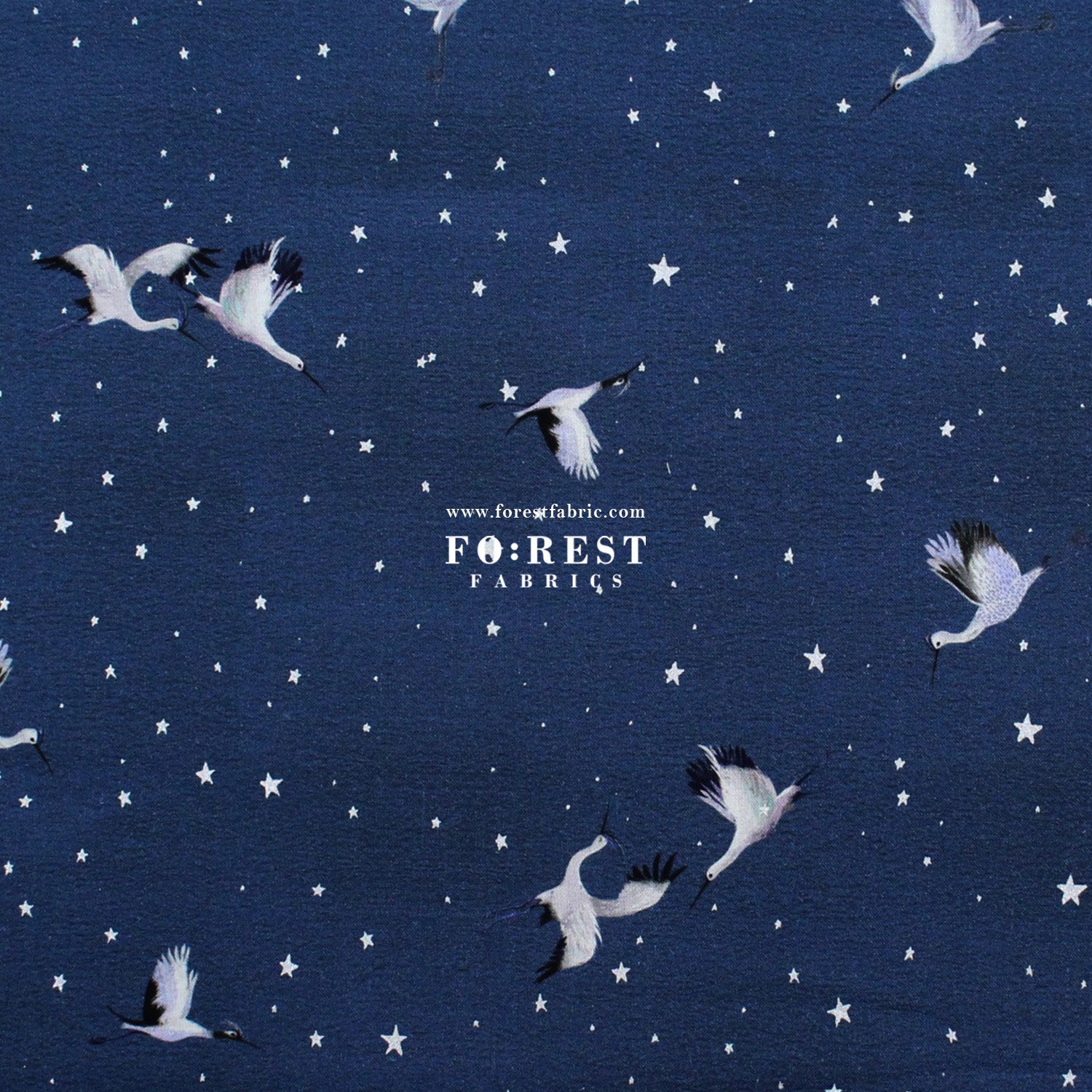 cotton - Ice Lake Starry Night Metallic fabric - FO:REST Fabric 布恩堂Liberty fabrictana lawnjapanese fabricykk zipper