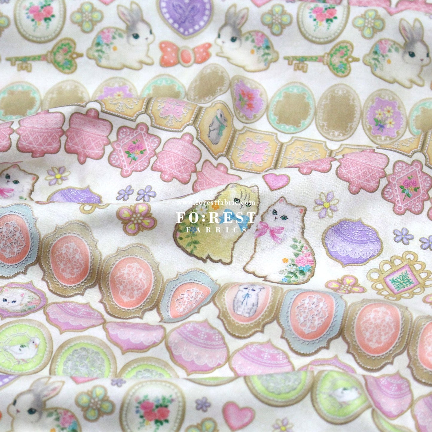 cotton - Icing Cookies fabric - FO:REST Fabric 布恩堂Liberty fabrictana lawnjapanese fabricykk zipper