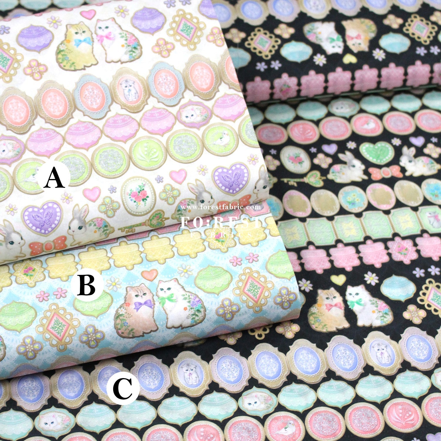 cotton - Icing Cookies fabric - FO:REST Fabric 布恩堂Liberty fabrictana lawnjapanese fabricykk zipper