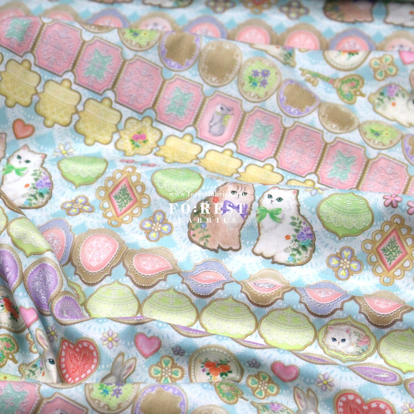 cotton - Icing Cookies fabric - FO:REST Fabric 布恩堂Liberty fabrictana lawnjapanese fabricykk zipper