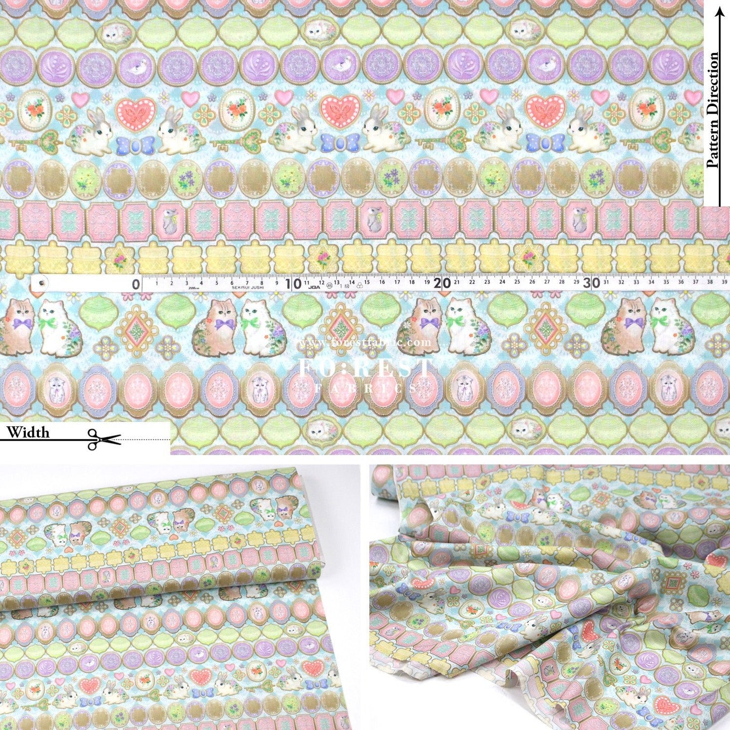 cotton - Icing Cookies fabric - FO:REST Fabric 布恩堂Liberty fabrictana lawnjapanese fabricykk zipper