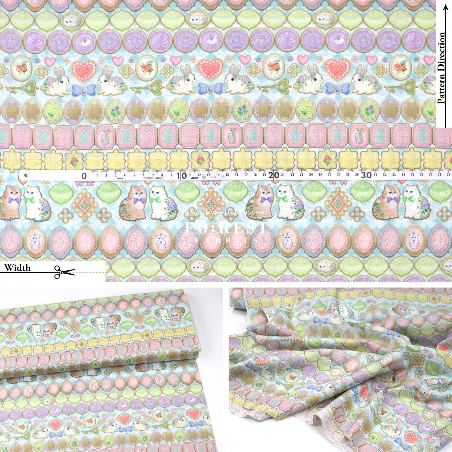 cotton - Icing Cookies fabric - FO:REST Fabric 布恩堂Liberty fabrictana lawnjapanese fabricykk zipper
