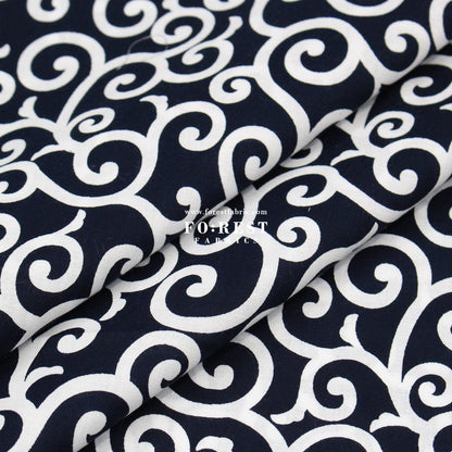 cotton - Japanese Traditional Karakusa (L Size)唐草 fabric - FO:REST Fabric 布恩堂Liberty fabrictana lawnjapanese fabricykk zipper