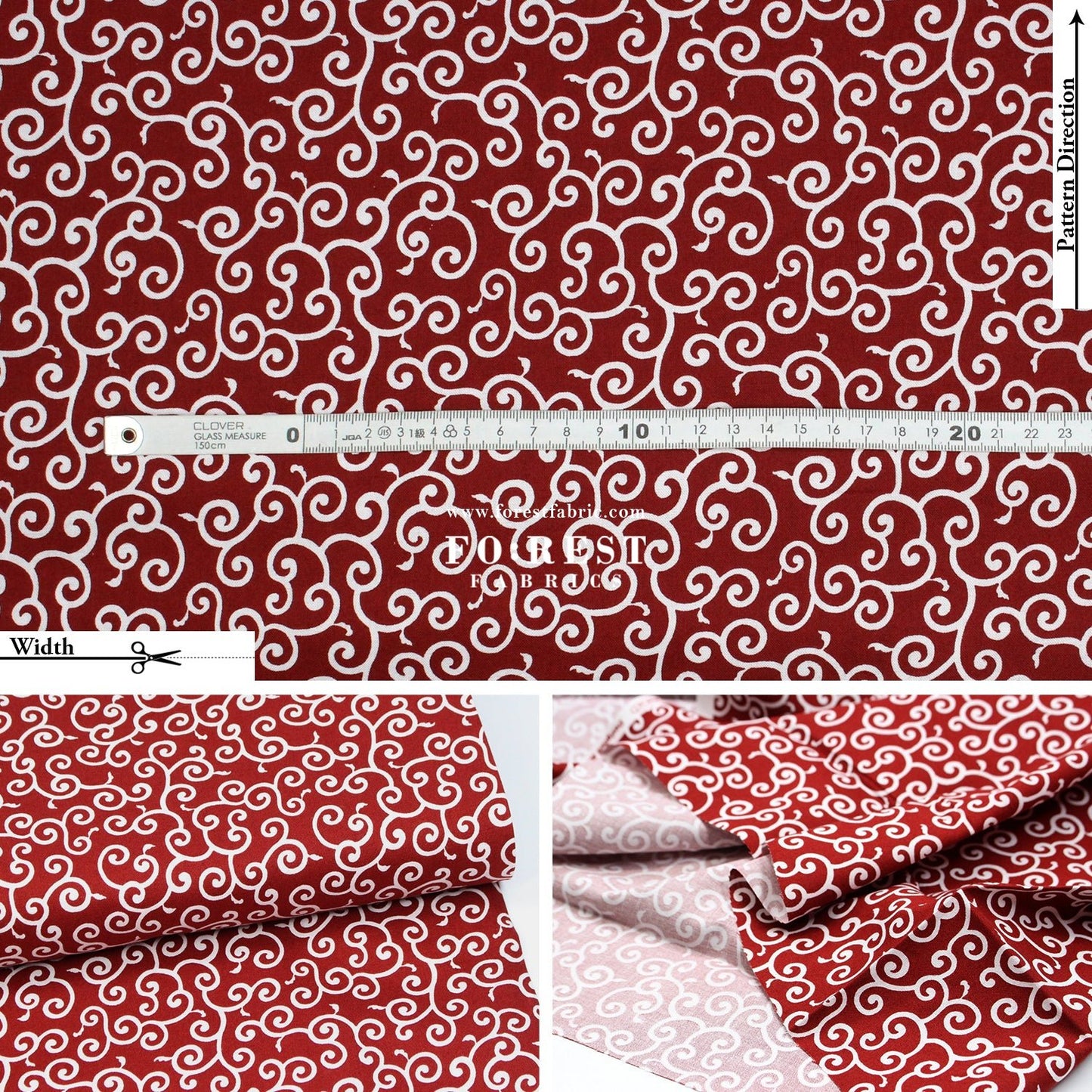 cotton - Japanese Traditional Karakusa (S Size)唐草 fabric de - FO:REST Fabric 布恩堂Liberty fabrictana lawnjapanese fabricykk zipper