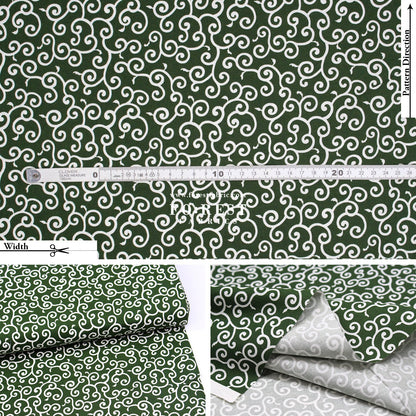 cotton - Japanese Traditional Karakusa (S Size)唐草 fabric de - FO:REST Fabric 布恩堂Liberty fabrictana lawnjapanese fabricykk zipper
