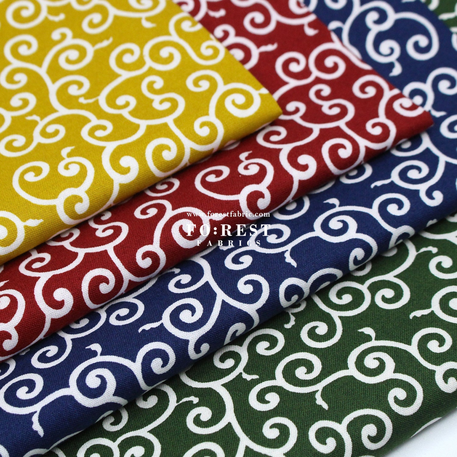cotton - Japanese Traditional Karakusa (S Size)唐草 fabric de - FO:REST Fabric 布恩堂Liberty fabrictana lawnjapanese fabricykk zipper