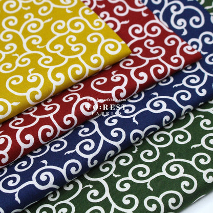 cotton - Japanese Traditional Karakusa (S Size)唐草 fabric de - FO:REST Fabric 布恩堂Liberty fabrictana lawnjapanese fabricykk zipper