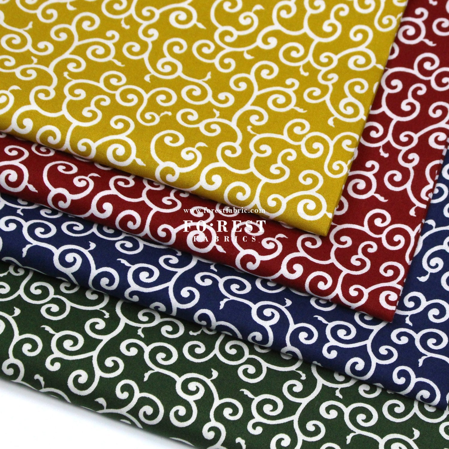 cotton - Japanese Traditional Karakusa (S Size)唐草 fabric de - FO:REST Fabric 布恩堂Liberty fabrictana lawnjapanese fabricykk zipper