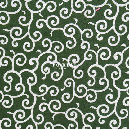 cotton - Japanese Traditional Karakusa (S Size)唐草 fabric de - FO:REST Fabric 布恩堂Liberty fabrictana lawnjapanese fabricykk zipper