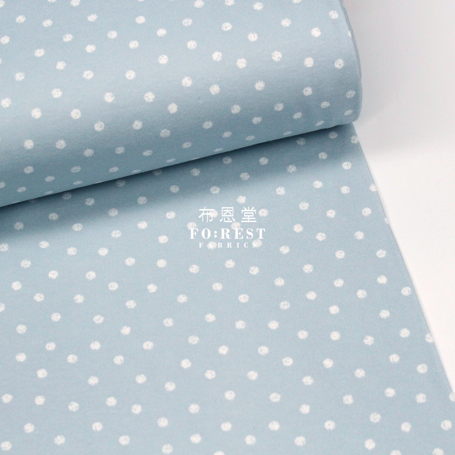 Cotton Jersey Knit - Dot Fabric 針織 Blue藍
