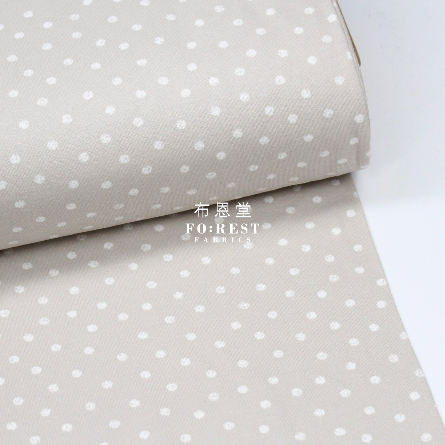 Cotton Jersey Knit - Dot Fabric 針織 Gray 灰