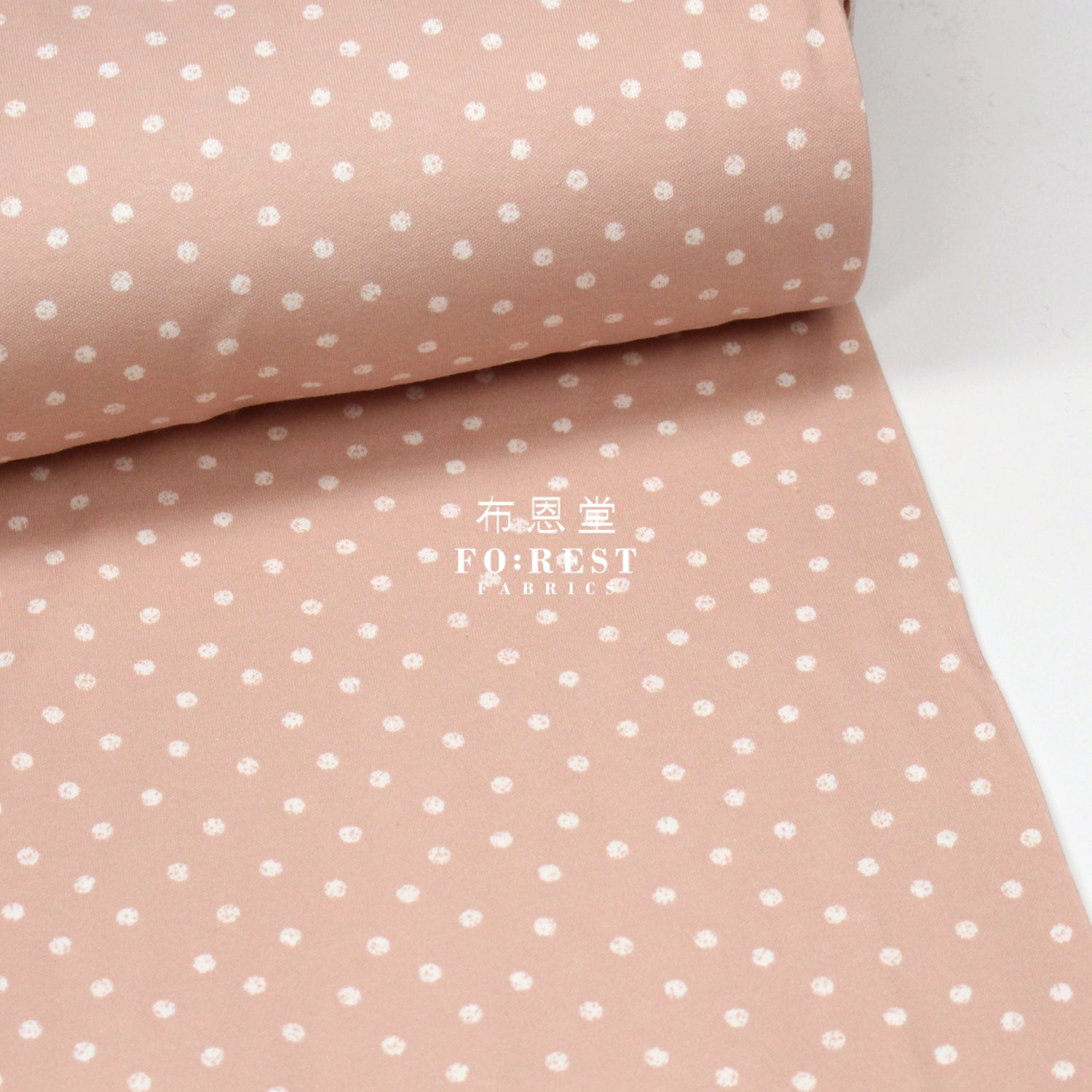 Cotton Jersey Knit - Dot Fabric 針織 Pink 粉