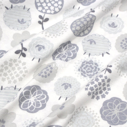 Cotton Jersey Knit - Wool fabric GRAY 針織 - FO:REST Fabric 布恩堂Liberty fabrictana lawnjapanese fabricykk zipper