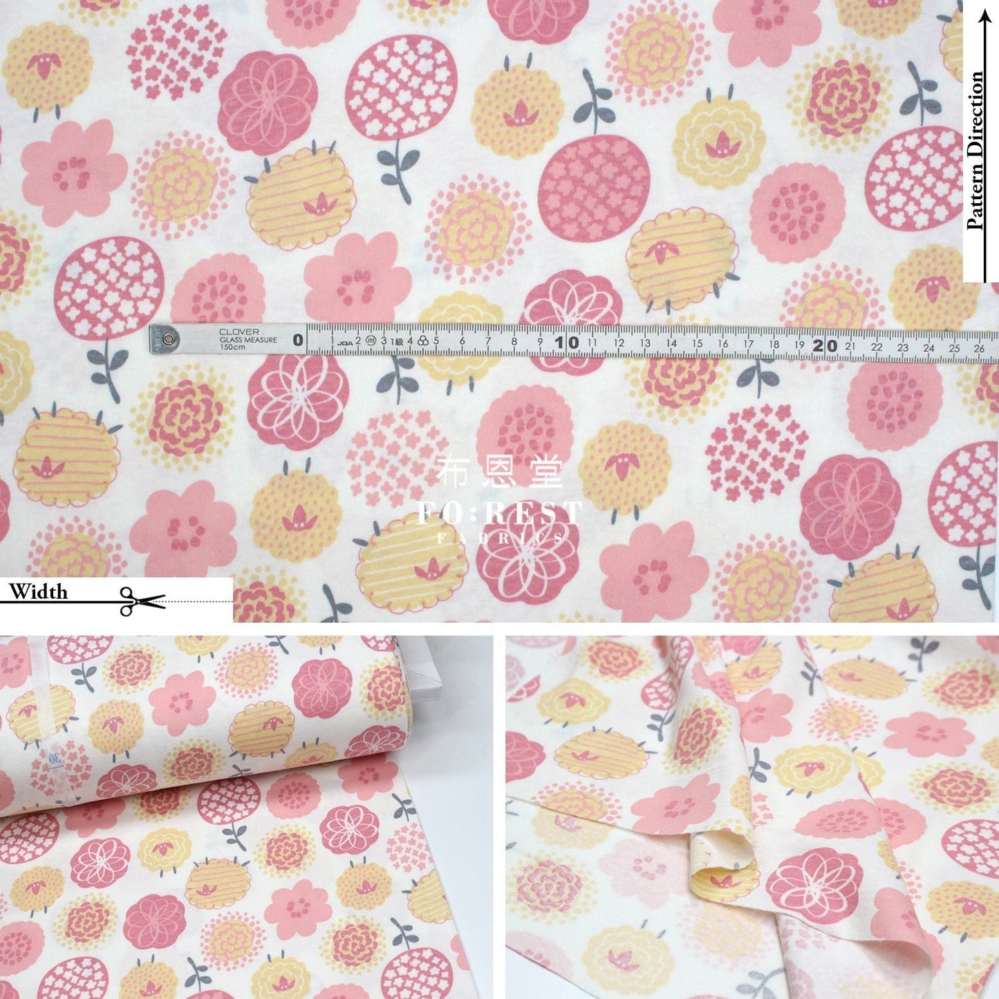 Cotton Jersey Knit - Wool fabric PINK 針織 - FO:REST Fabric 布恩堂Liberty fabrictana lawnjapanese fabricykk zipper