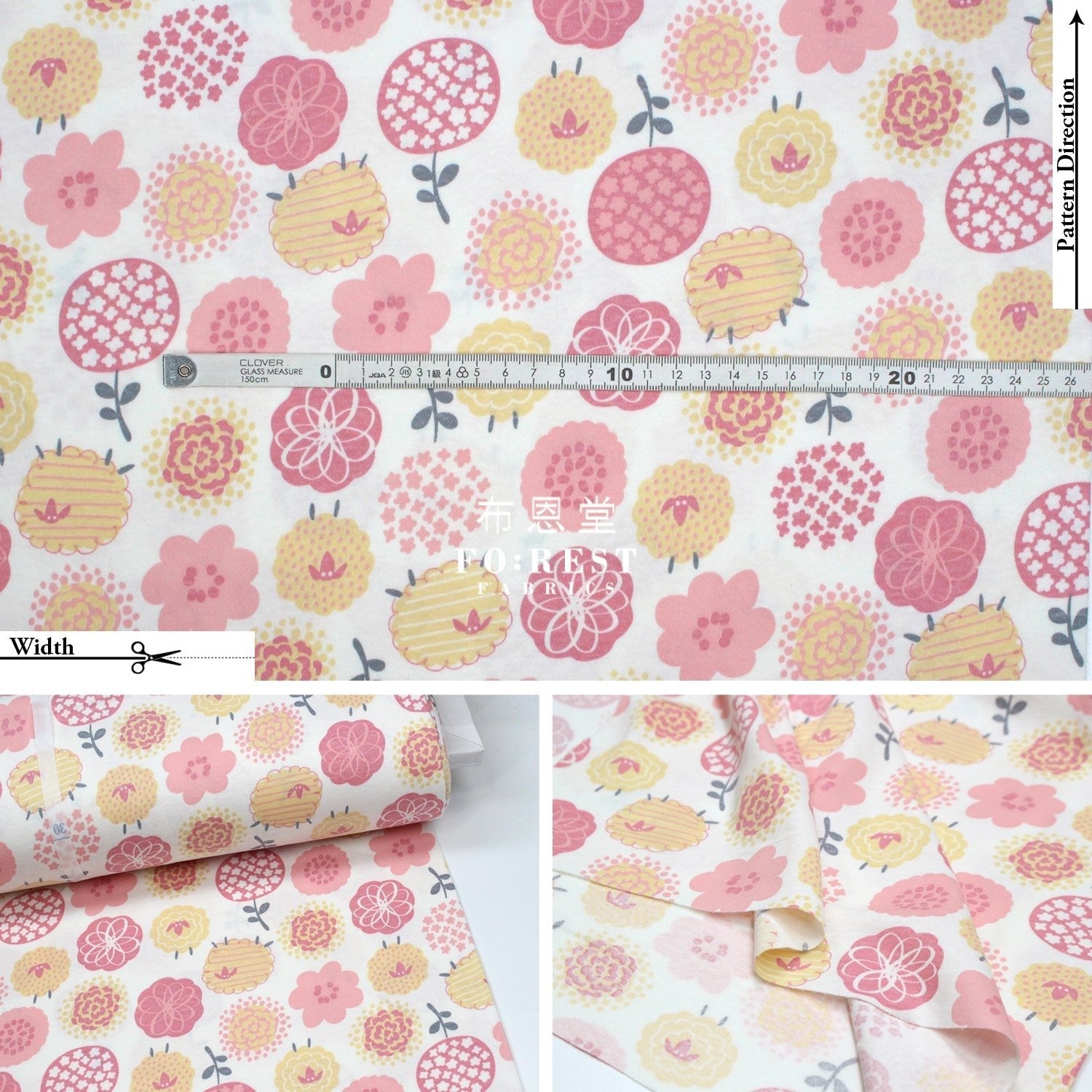 Cotton Jersey Knit - Wool fabric PINK 針織 - FO:REST Fabric 布恩堂Liberty fabrictana lawnjapanese fabricykk zipper