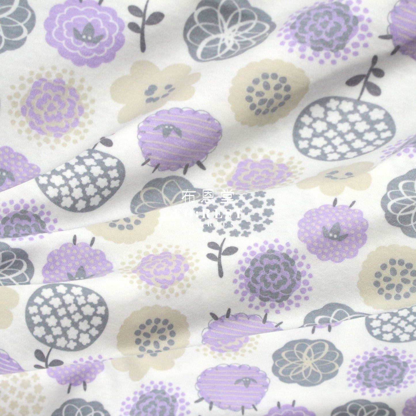 Cotton Jersey Knit - Wool fabric PURPLE 針織 - FO:REST Fabric 布恩堂Liberty fabrictana lawnjapanese fabricykk zipper