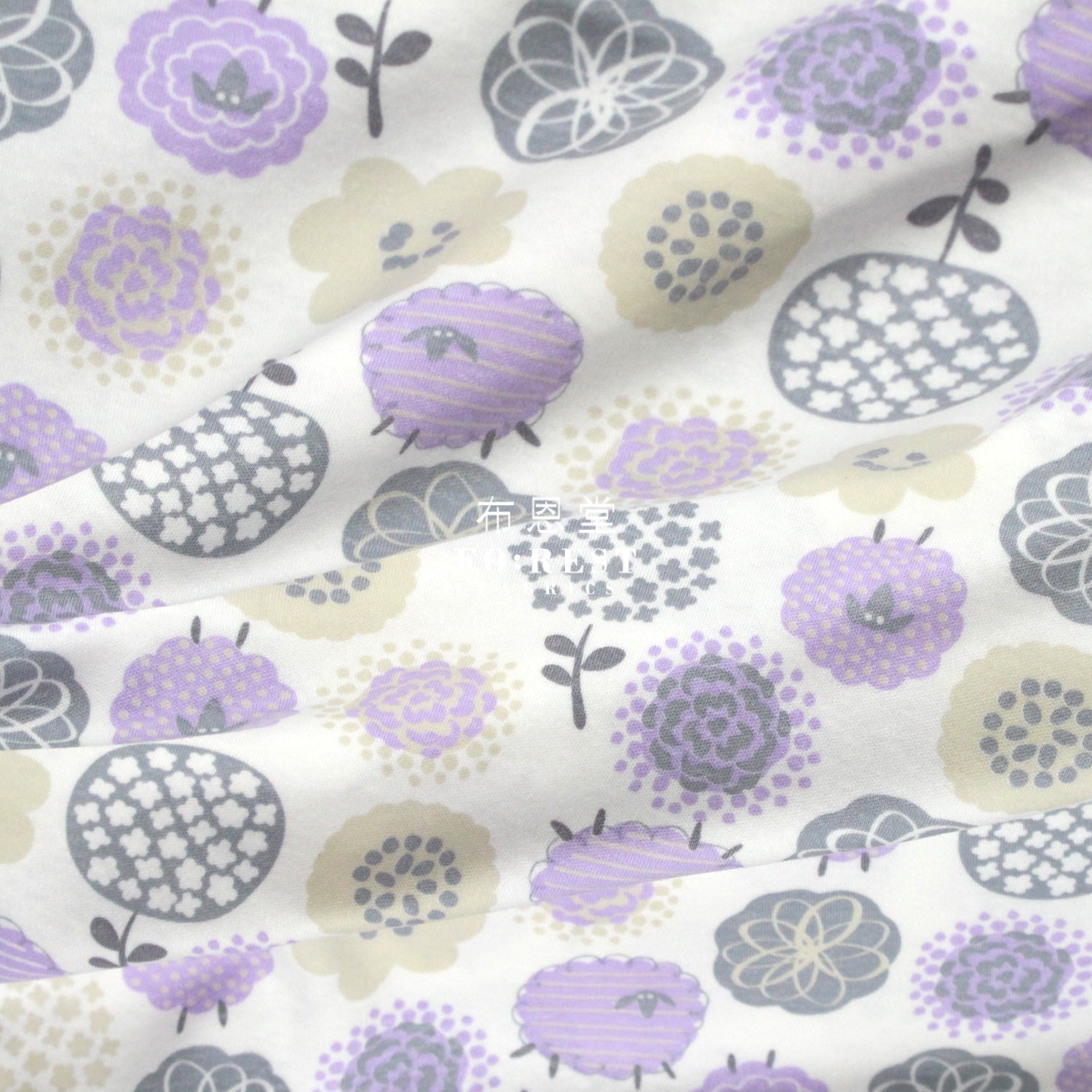 Cotton Jersey Knit - Wool fabric PURPLE 針織 - FO:REST Fabric 布恩堂Liberty fabrictana lawnjapanese fabricykk zipper