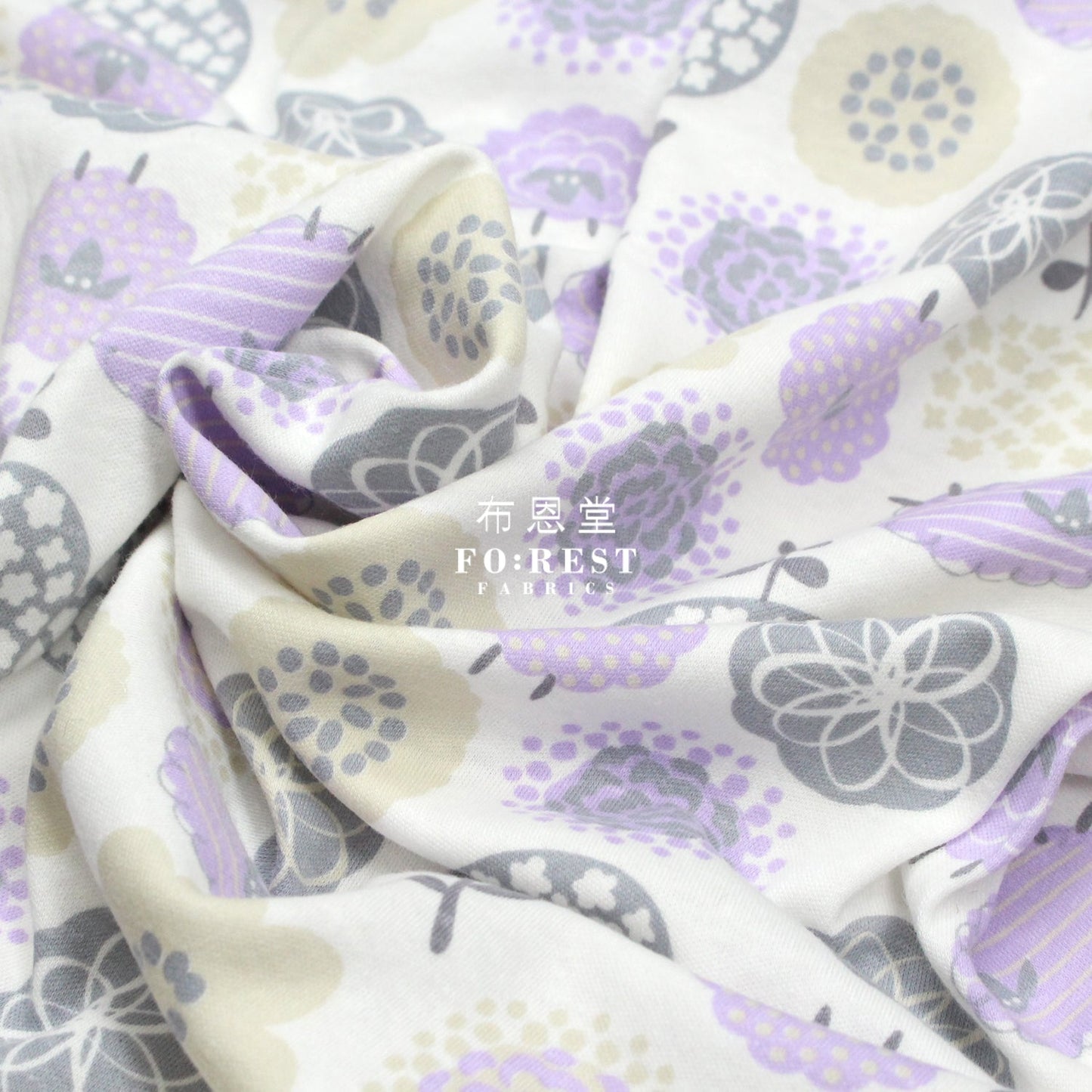 Cotton Jersey Knit - Wool fabric PURPLE 針織 - FO:REST Fabric 布恩堂Liberty fabrictana lawnjapanese fabricykk zipper
