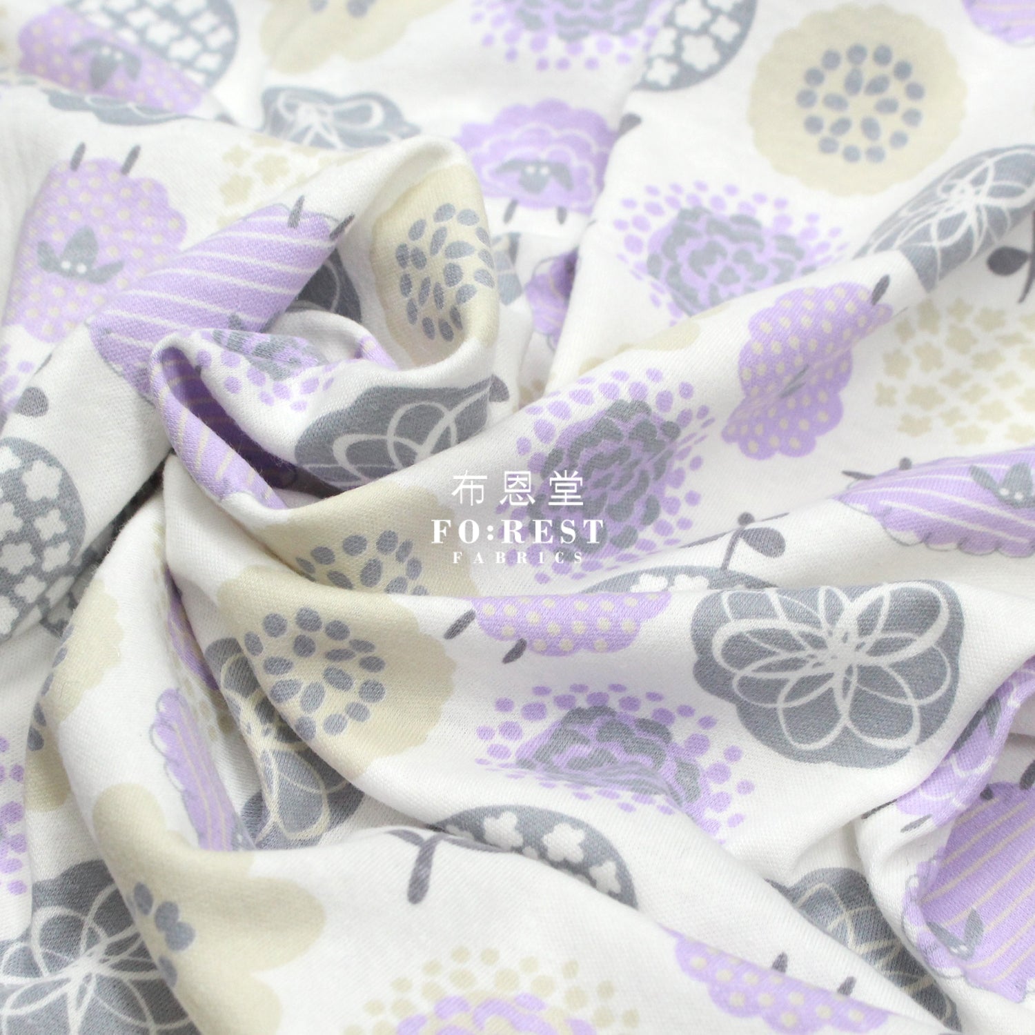 Cotton Jersey Knit - Wool fabric PURPLE 針織 - FO:REST Fabric 布恩堂Liberty fabrictana lawnjapanese fabricykk zipper
