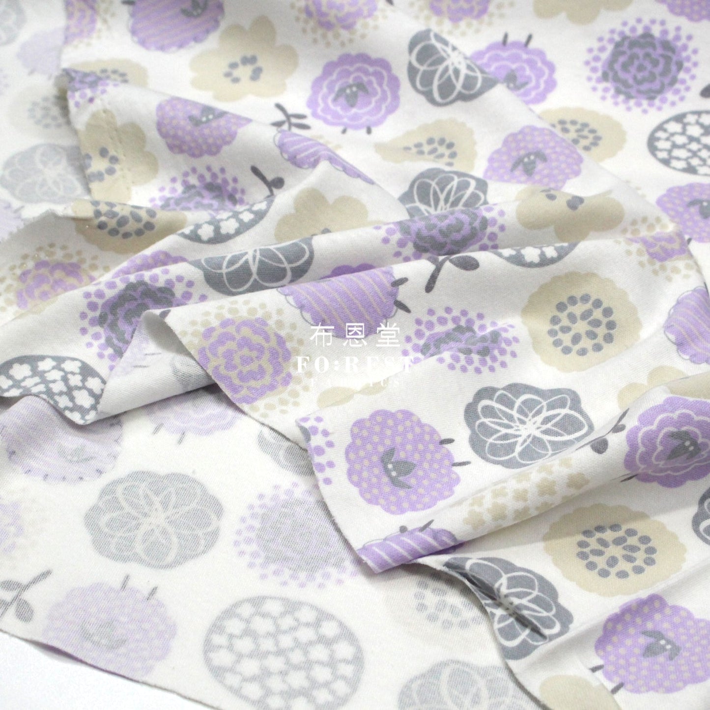 Cotton Jersey Knit - Wool Fabric Purple 針織