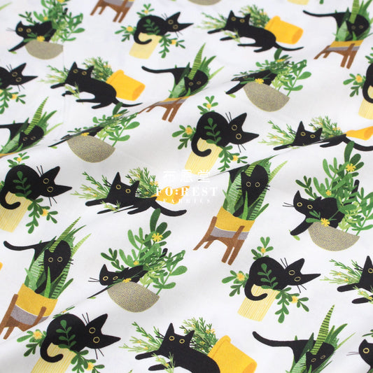 Cotton - Just Purrlanted Cats Fabric