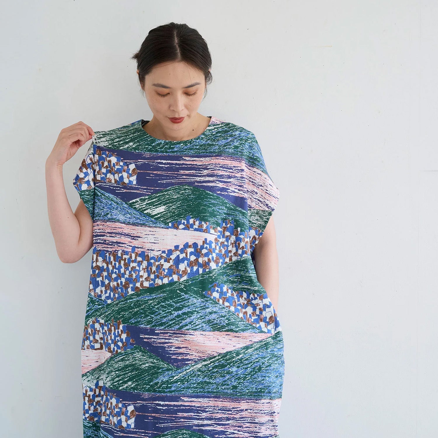 cotton - KESHIKI Lake and City fabric - FO:REST Fabric 布恩堂Liberty fabrictana lawnjapanese fabricykk zipper