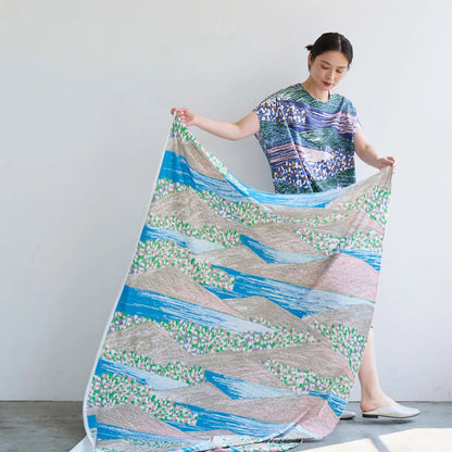 cotton - KESHIKI Lake and City fabric - FO:REST Fabric 布恩堂Liberty fabrictana lawnjapanese fabricykk zipper