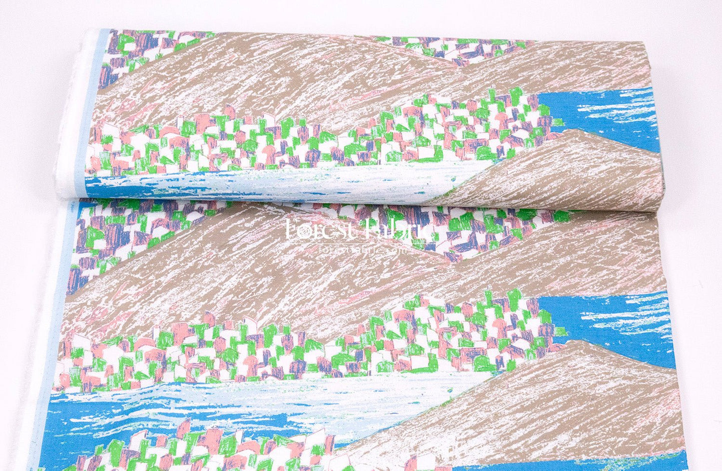 cotton - KESHIKI Lake and City fabric - FO:REST Fabric 布恩堂Liberty fabrictana lawnjapanese fabricykk zipper
