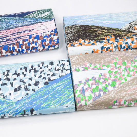 cotton - KESHIKI Lake and City fabric - FO:REST Fabric 布恩堂Liberty fabrictana lawnjapanese fabricykk zipper