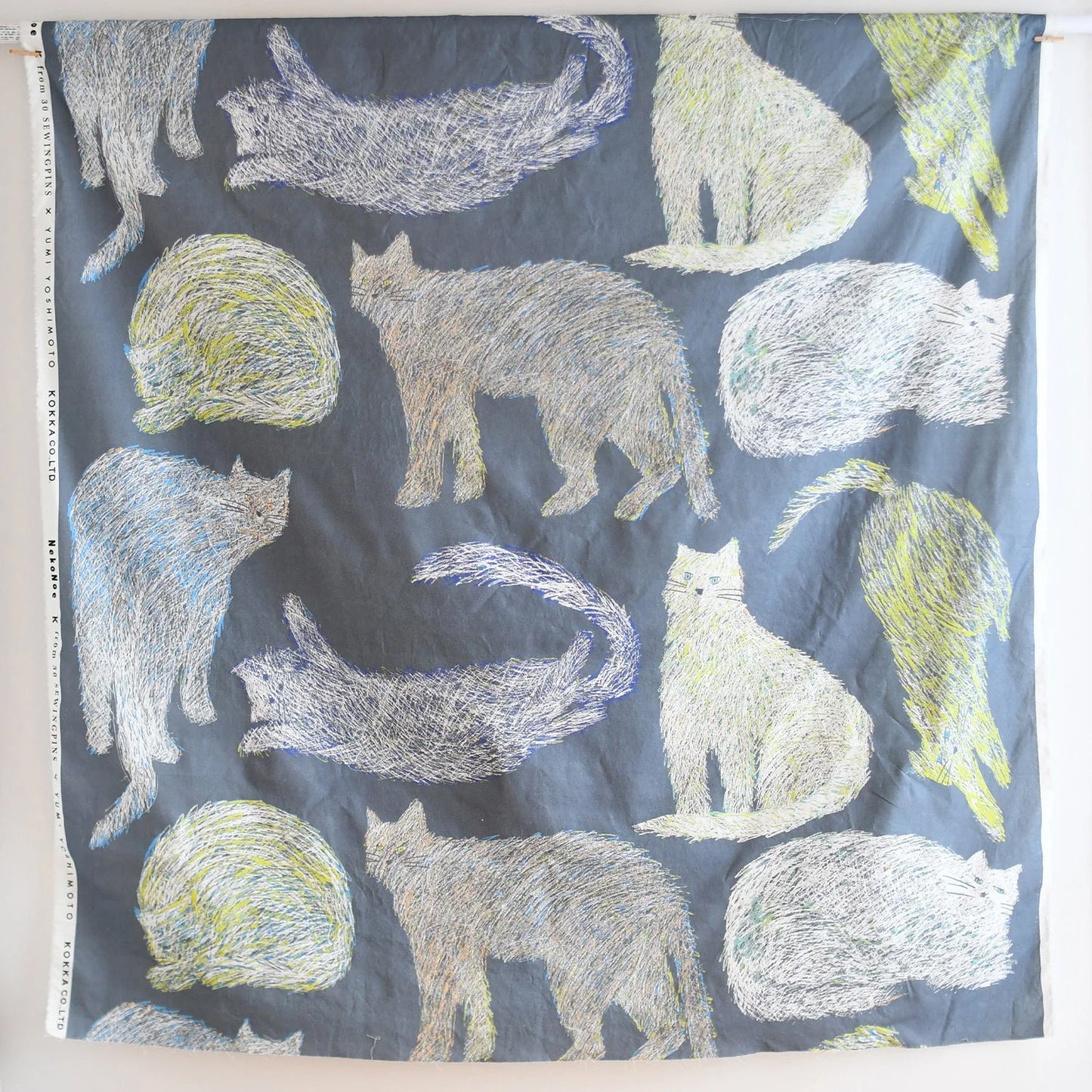 cotton - KESHIKI NekoNoe Cats fabric - FO:REST Fabric 布恩堂Liberty fabrictana lawnjapanese fabricykk zipper