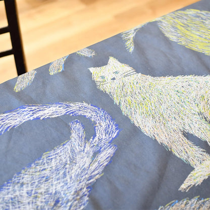 cotton - KESHIKI NekoNoe Cats fabric - FO:REST Fabric 布恩堂Liberty fabrictana lawnjapanese fabricykk zipper